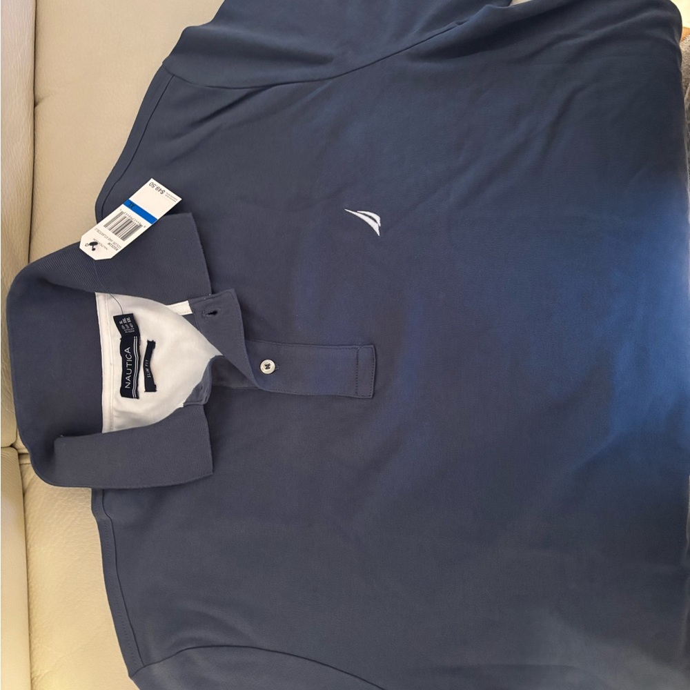 Men’s Nautica polo slim fit XL Blue - Picture 1 of 1